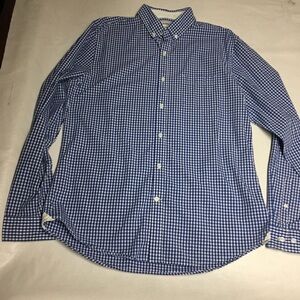 Express Mens Sz- Large Blue White Long Sleeve‎